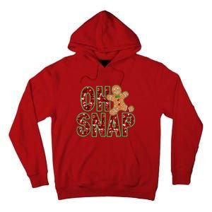 Red Cheerful Oh Snap Gingerbread Christmas Cute Xmas Tall Hoodie