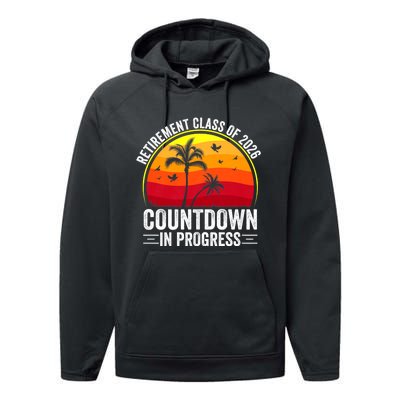 Retirement Class Of 2026 Countdown In Progress Teacher Performance Fleece Hoodie