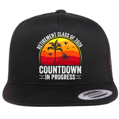 Retirement Class Of 2026 Countdown In Progress Teacher Flat Bill Trucker Hat