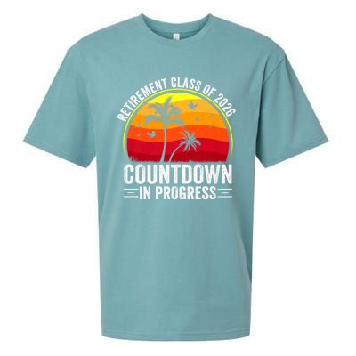 Retirement Class Of 2026 Countdown In Progress Teacher Sueded Cloud Jersey T-Shirt