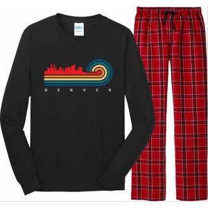 Retro City Of Denver Colorado Long Sleeve Pajama Set