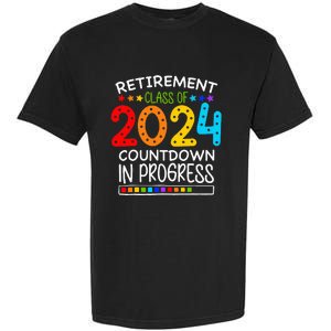 Retirement Class Of 2024 Teacher Countdown Garment-Dyed Heavyweight T-Shirt