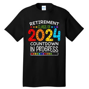 Retirement Class Of 2024 Teacher Countdown Tall T-Shirt