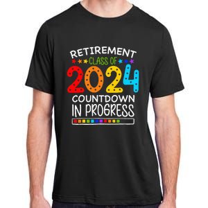 Retirement Class Of 2024 Teacher Countdown Adult ChromaSoft Performance T-Shirt