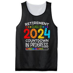 Retirement Class Of 2024 Teacher Countdown Mesh Reversible Basketball Jersey Tank