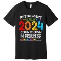 Retirement Class Of 2024 Teacher Countdown Premium T-Shirt