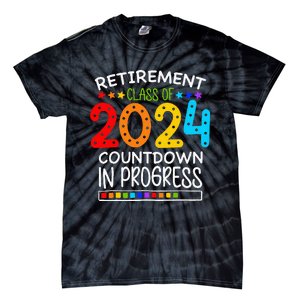 Retirement Class Of 2024 Teacher Countdown Tie-Dye T-Shirt