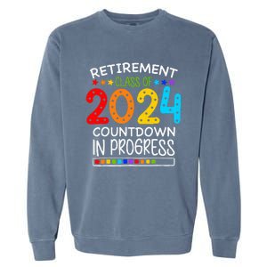 Retirement Class Of 2024 Teacher Countdown Garment-Dyed Sweatshirt