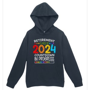 Retirement Class Of 2024 Teacher Countdown Urban Pullover Hoodie