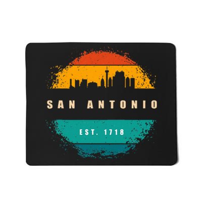 Retro City Of San Antonio Texas Mousepad