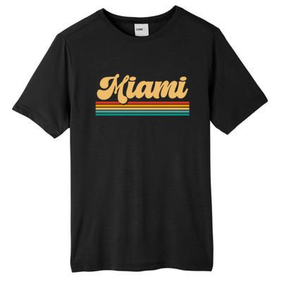 Retro City Of Miami Florida Tall Fusion ChromaSoft Performance T-Shirt