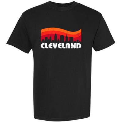 Retro Cleveland Ohio City Skyline Vintage CLE Souvenir Garment-Dyed Heavyweight T-Shirt