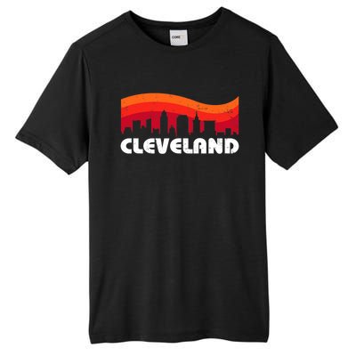 Retro Cleveland Ohio City Skyline Vintage CLE Souvenir Tall Fusion ChromaSoft Performance T-Shirt