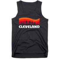 Retro Cleveland Ohio City Skyline Vintage CLE Souvenir Tank Top