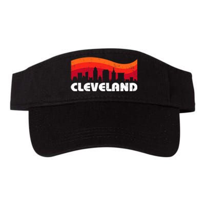 Retro Cleveland Ohio City Skyline Vintage CLE Souvenir Valucap Bio-Washed Visor