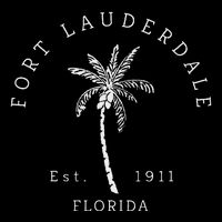 Retro Cool Original Fort Lauderdale Palm Tree Novelty Art 7-Panel Snapback Hat