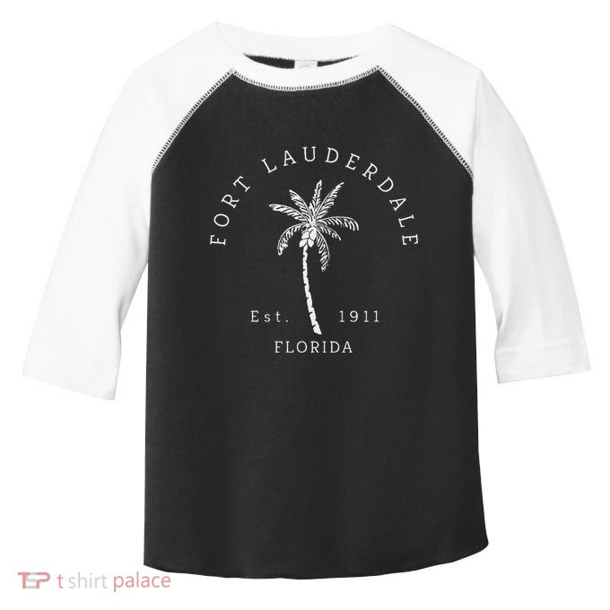 Retro Cool Original Fort Lauderdale Palm Tree Novelty Art Toddler Fine Jersey T-Shirt