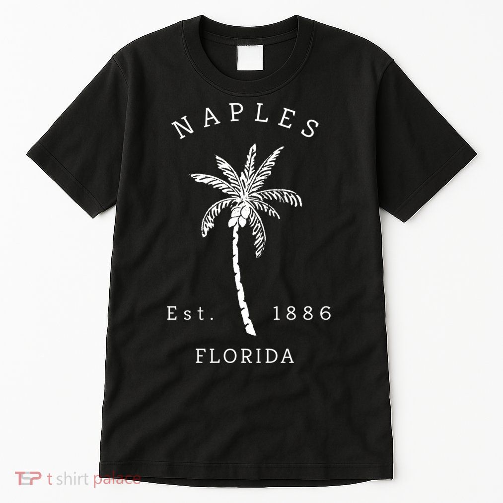 Retro Cool Original Naples Florida Beach Palm Tree Meaningful Gift Tall T-Shirt