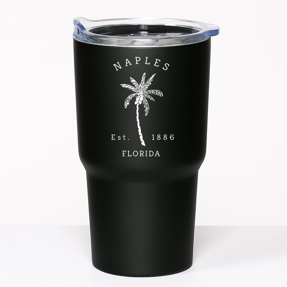 Retro Cool Original Naples Florida Beach Palm Tree Meaningful Gift Tumbler