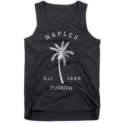 Retro Cool Original Naples Florida Beach Palm Tree Meaningful Gift Tank Top