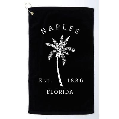 Retro Cool Original Naples Florida Beach Palm Tree Meaningful Gift Golf Towel