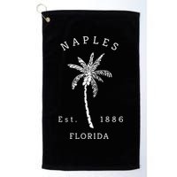 Retro Cool Original Naples Florida Beach Palm Tree Meaningful Gift Golf Towel