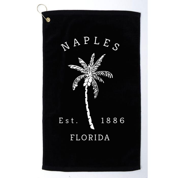 Retro Cool Original Naples Florida Beach Palm Tree Meaningful Gift Golf Towel