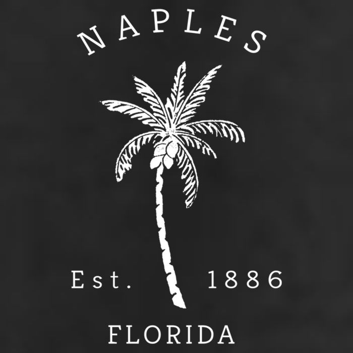 Retro Cool Original Naples Florida Beach Palm Tree Meaningful Gift Golf Towel