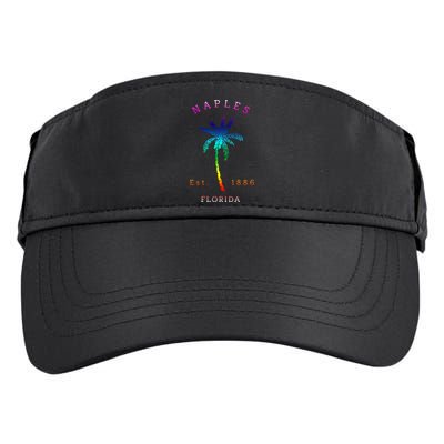 Retro Cool Original Naples Florida Beach Palm Tree Gift Adult Drive Performance Visor