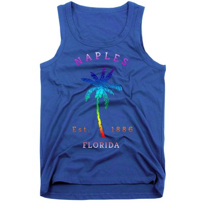 Retro Cool Original Naples Florida Beach Palm Tree Gift Tank Top