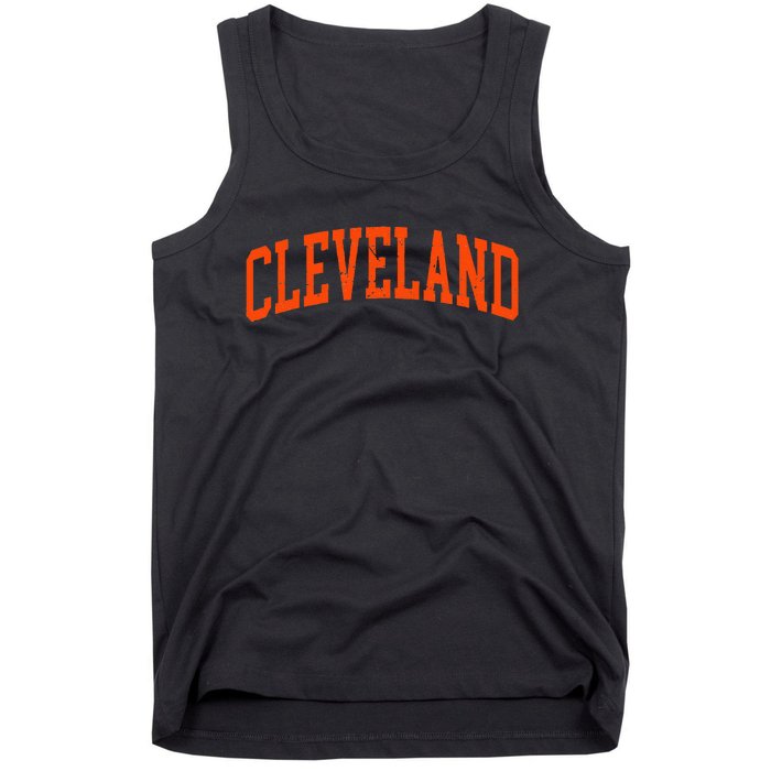 Retro Cleveland Ohio Arched Vintage Souvenir Tank Top