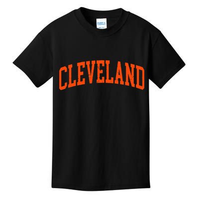 Retro Cleveland Ohio Arched Vintage Souvenir Kids T-Shirt