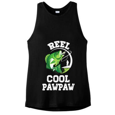 Reel Cool Pawpaw Fishing Fisherman Funny Retro Pawpaw Ladies PosiCharge Tri-Blend Wicking Tank