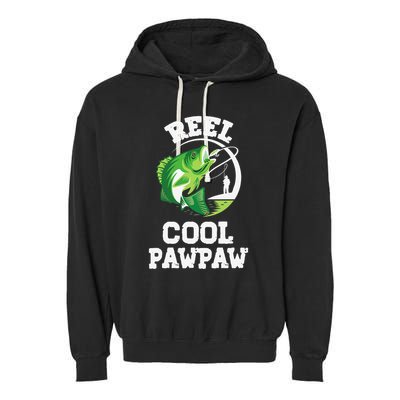 Reel Cool Pawpaw Fishing Fisherman Funny Retro Pawpaw Garment-Dyed Fleece Hoodie