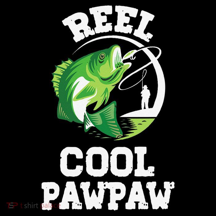 Reel Cool Pawpaw Fishing Fisherman Funny Retro Pawpaw Tall T-Shirt