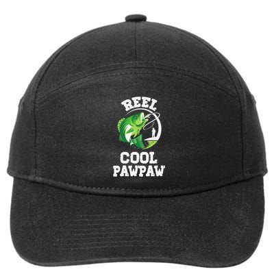 Reel Cool Pawpaw Fishing Fisherman Funny Retro Pawpaw 7-Panel Snapback Hat