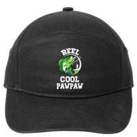Reel Cool Pawpaw Fishing Fisherman Funny Retro Pawpaw 7-Panel Snapback Hat