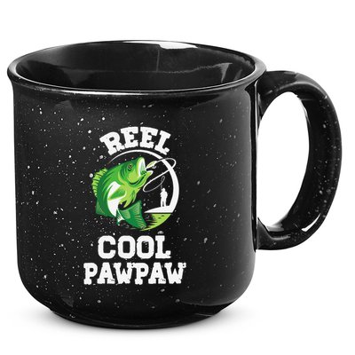 Reel Cool Pawpaw Fishing Fisherman Funny Retro Pawpaw 15oz Campfire Ceramic Mug