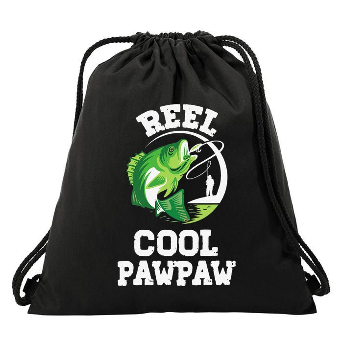 Reel Cool Pawpaw Fishing Fisherman Funny Retro Pawpaw Drawstring Bag