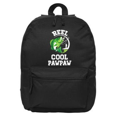 Reel Cool Pawpaw Fishing Fisherman Funny Retro Pawpaw 16 in Basic Backpack