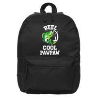 Reel Cool Pawpaw Fishing Fisherman Funny Retro Pawpaw 16 in Basic Backpack