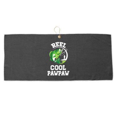 Reel Cool Pawpaw Fishing Fisherman Funny Retro Pawpaw Large Microfiber Waffle Golf Towel