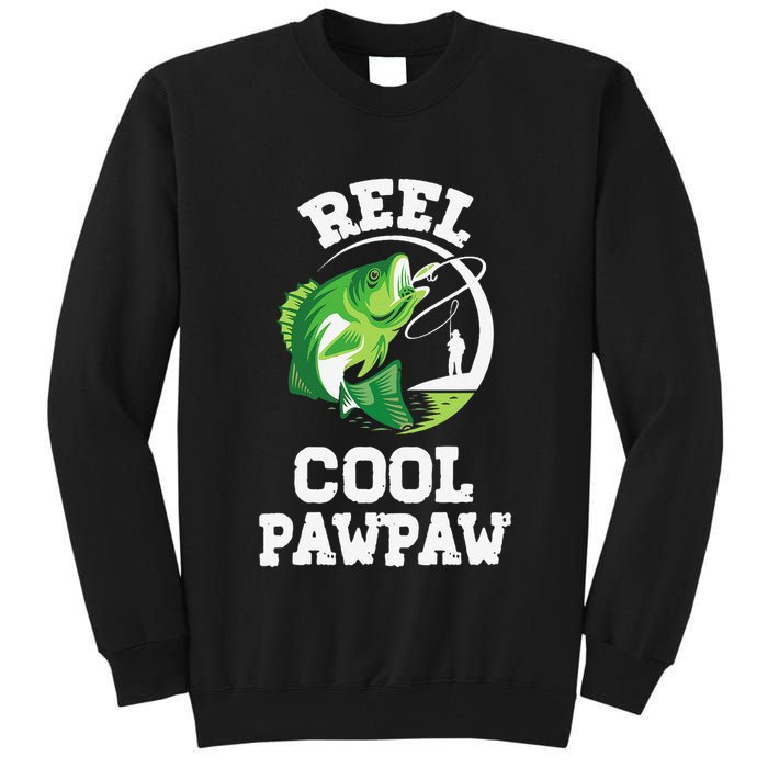 Reel Cool Pawpaw Fishing Fisherman Funny Retro Pawpaw Tall Sweatshirt