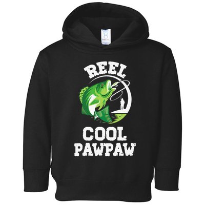 Reel Cool Pawpaw Fishing Fisherman Funny Retro Pawpaw Toddler Hoodie