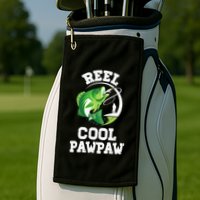 Reel Cool Pawpaw Fishing Fisherman Funny Retro Pawpaw Golf Towel