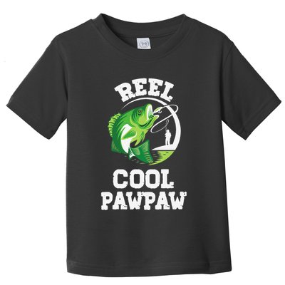 Reel Cool Pawpaw Fishing Fisherman Funny Retro Pawpaw Toddler T-Shirt