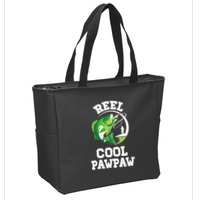 Reel Cool Pawpaw Fishing Fisherman Funny Retro Pawpaw Zip Tote Bag