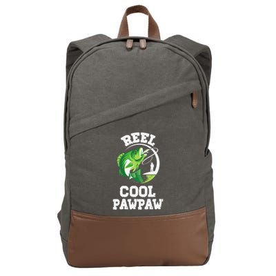 Reel Cool Pawpaw Fishing Fisherman Funny Retro Pawpaw Cotton Canvas Backpack