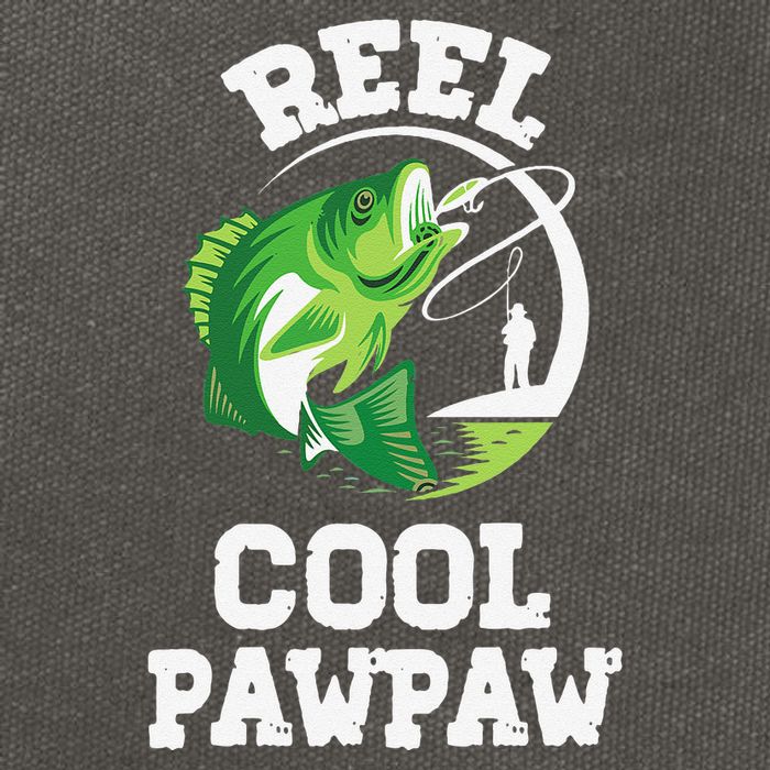 Reel Cool Pawpaw Fishing Fisherman Funny Retro Pawpaw Cotton Canvas Backpack