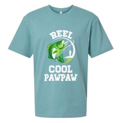 Reel Cool Pawpaw Fishing Fisherman Funny Retro Pawpaw Sueded Cloud Jersey T-Shirt